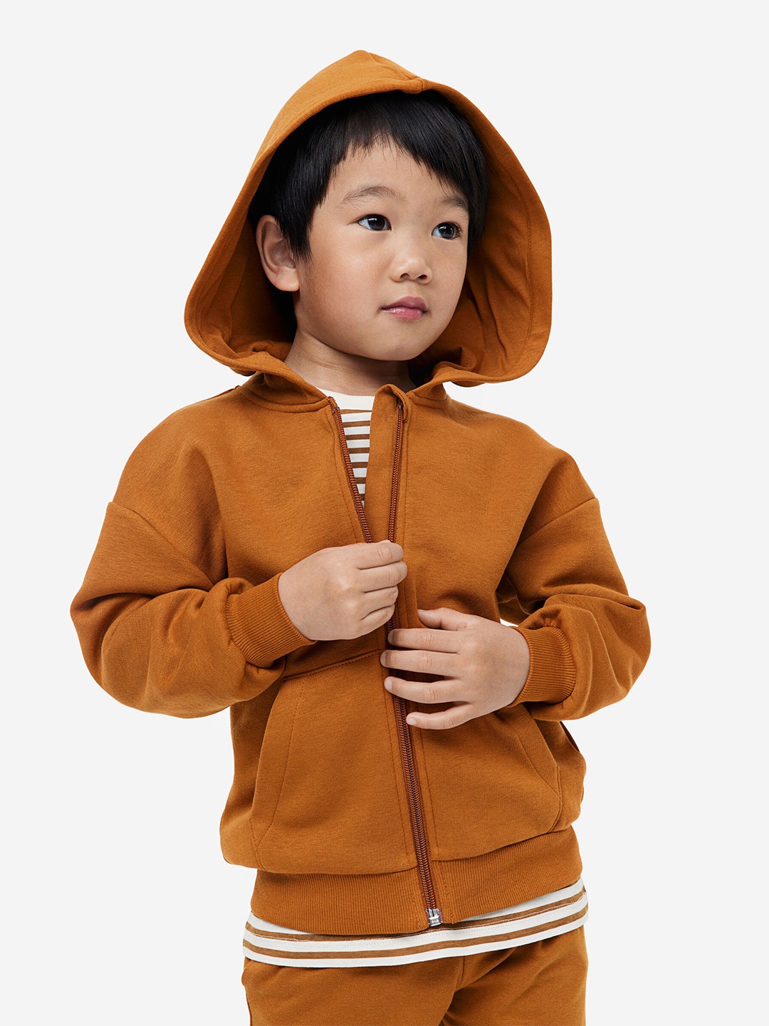 

H&M Boys Zip-Through Hoodie, Brown