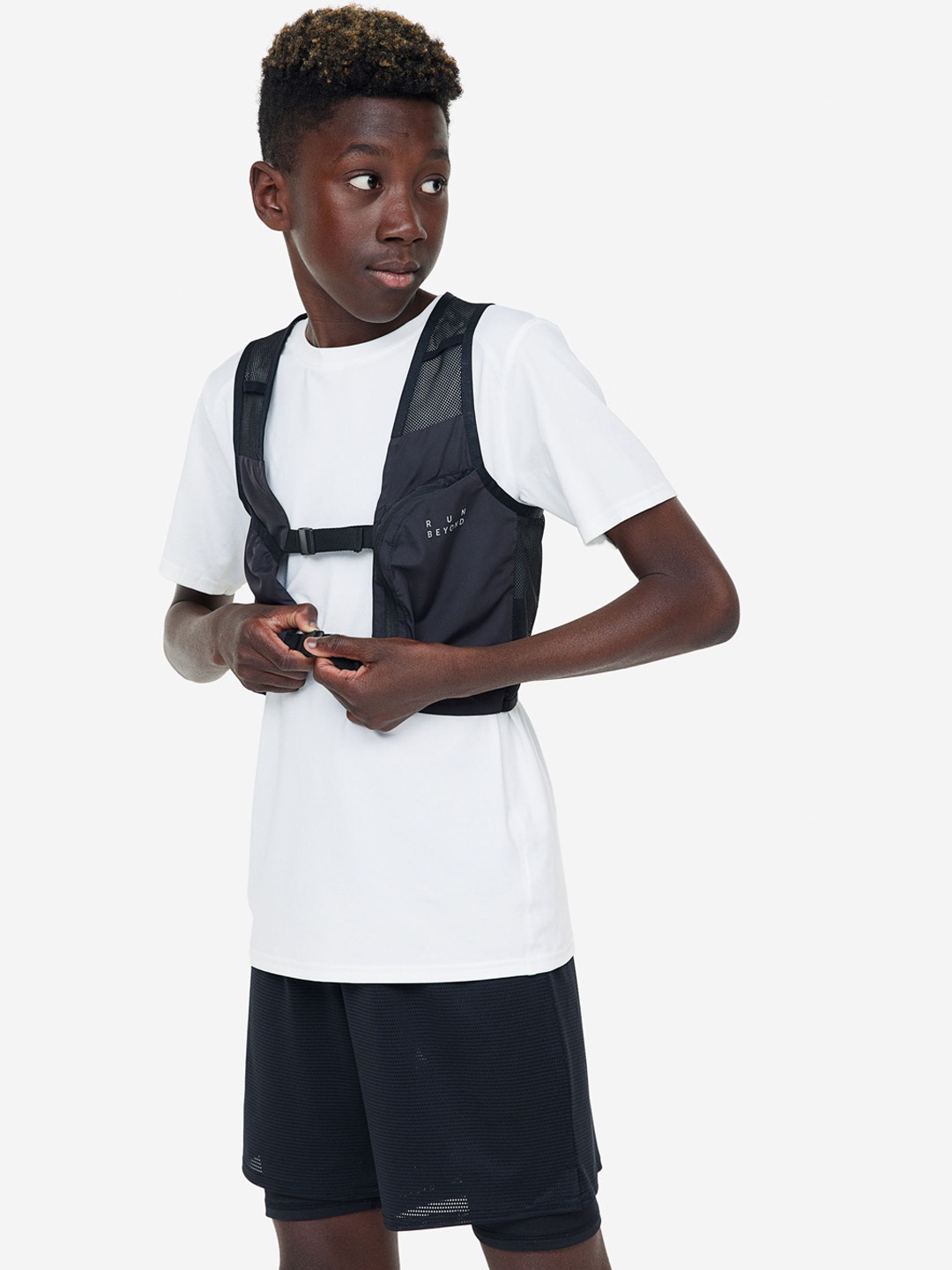 

H&M Boys DryMove Running Vest, Black
