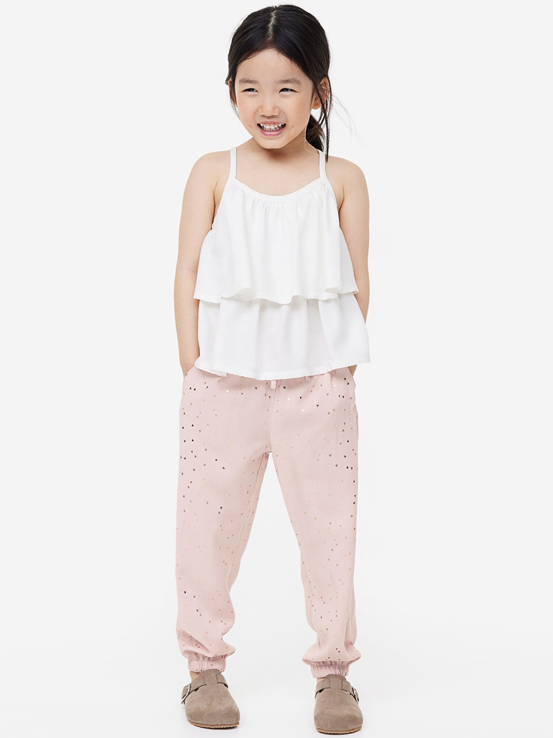 

H&M Girls Woven joggers, Pink