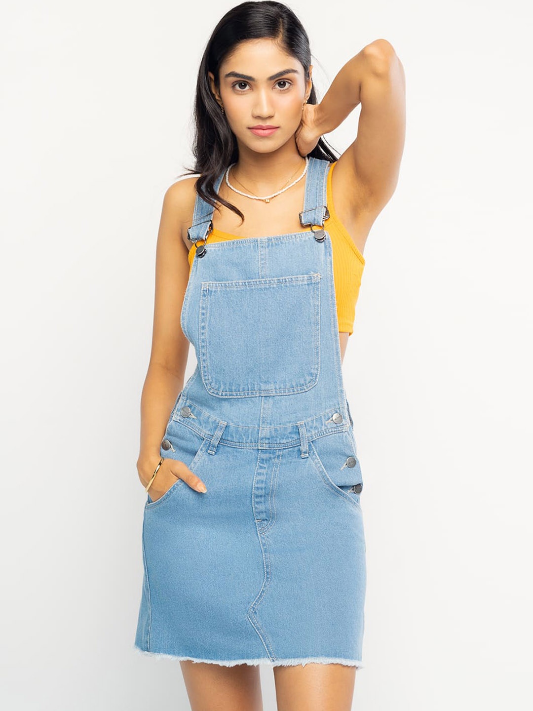 

FREAKINS Cotton Denim Dungaree, Blue