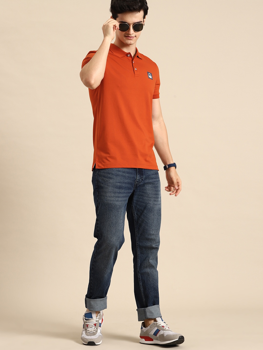 United Colors of Benetton Polo Collar T-shirt, Rust