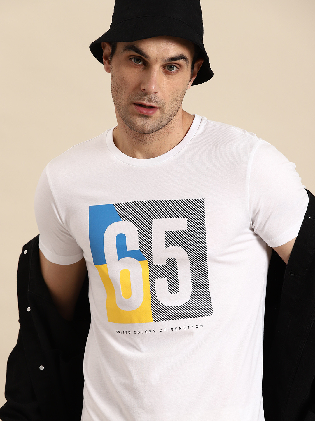 

United Colors of Benetton Varsity Printed T-shirt, White