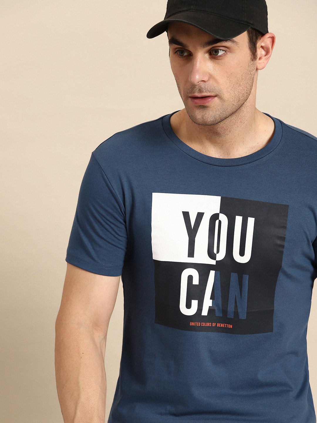 

United Colors of Benetton Typography Printed T-shirt, Teal