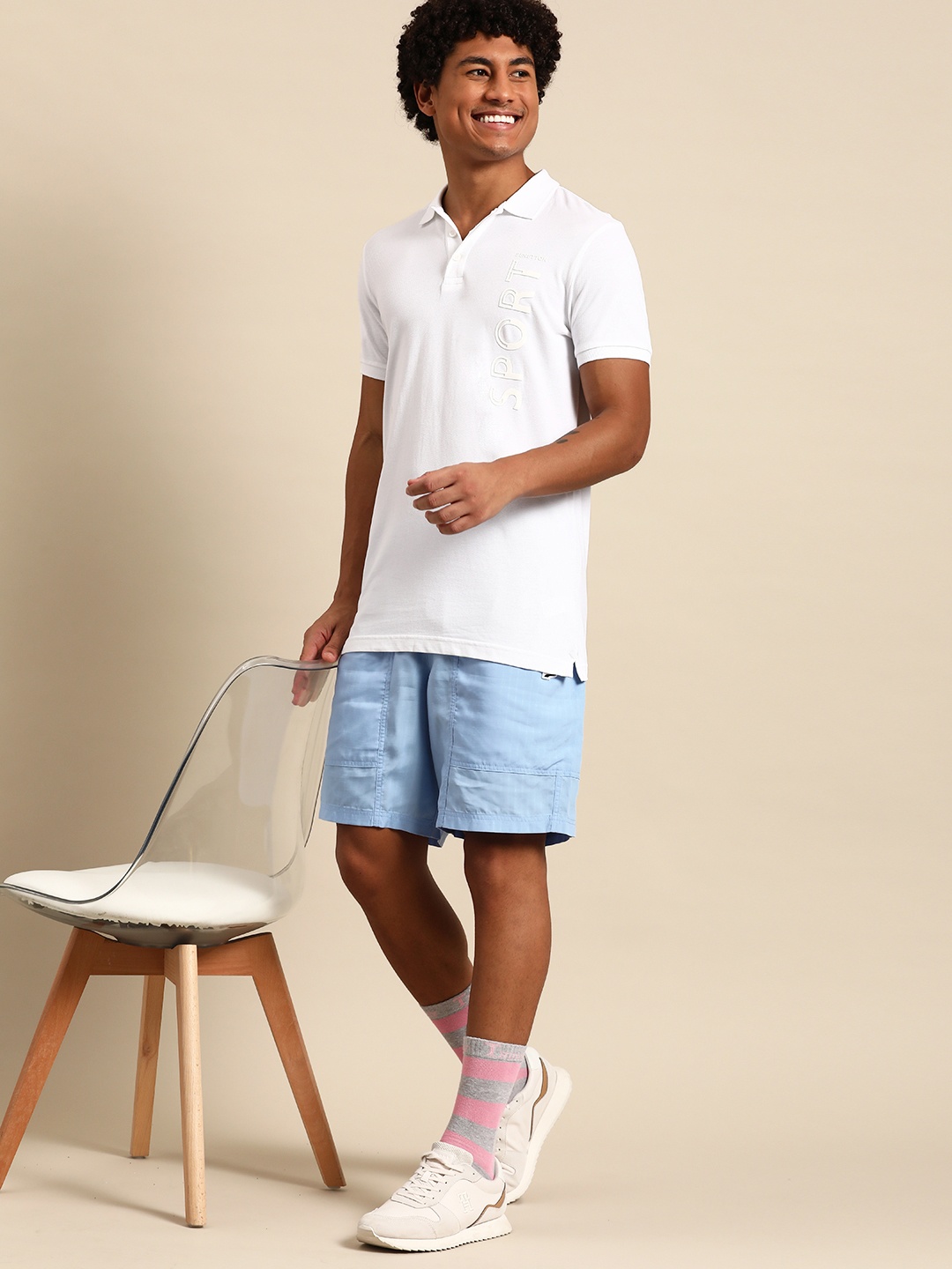 

United Colors of Benetton Pure Cotton Polo Collar T-shirt, White