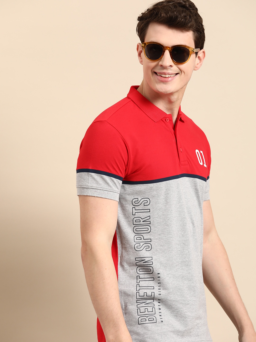 

United Colors of Benetton Polo Collar T-shirt, Red