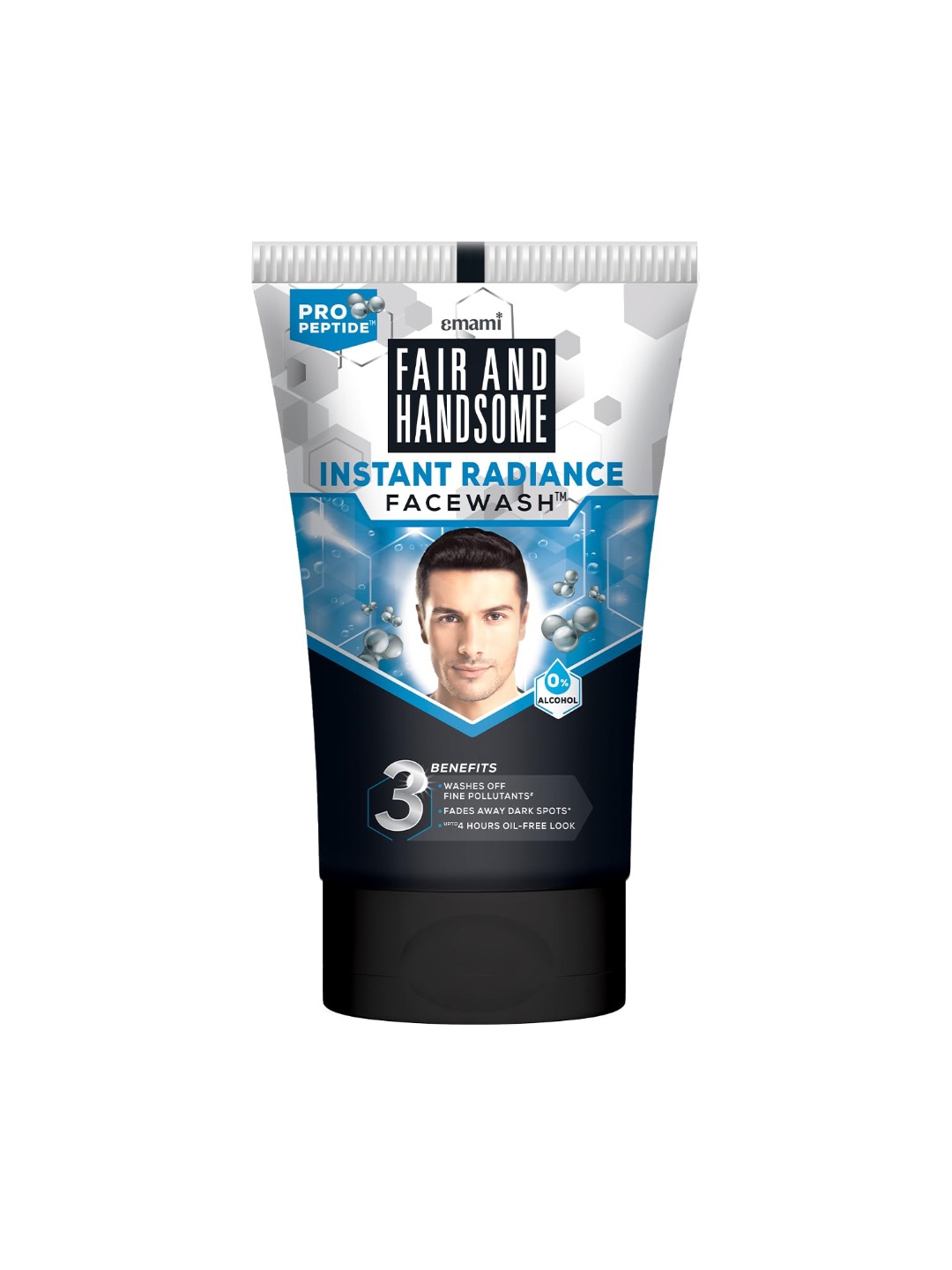 

FAIR AND HANDSOME Instant Radiance Alcohol-Free Face Wash with Vitamin B3 - 150 g, Blue