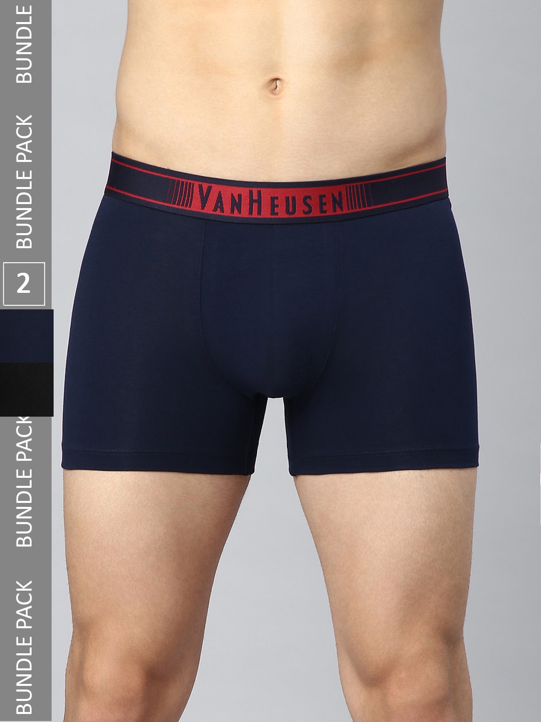 

Van Heusen Men Pack Of 2 Label Free Trunks, Navy blue
