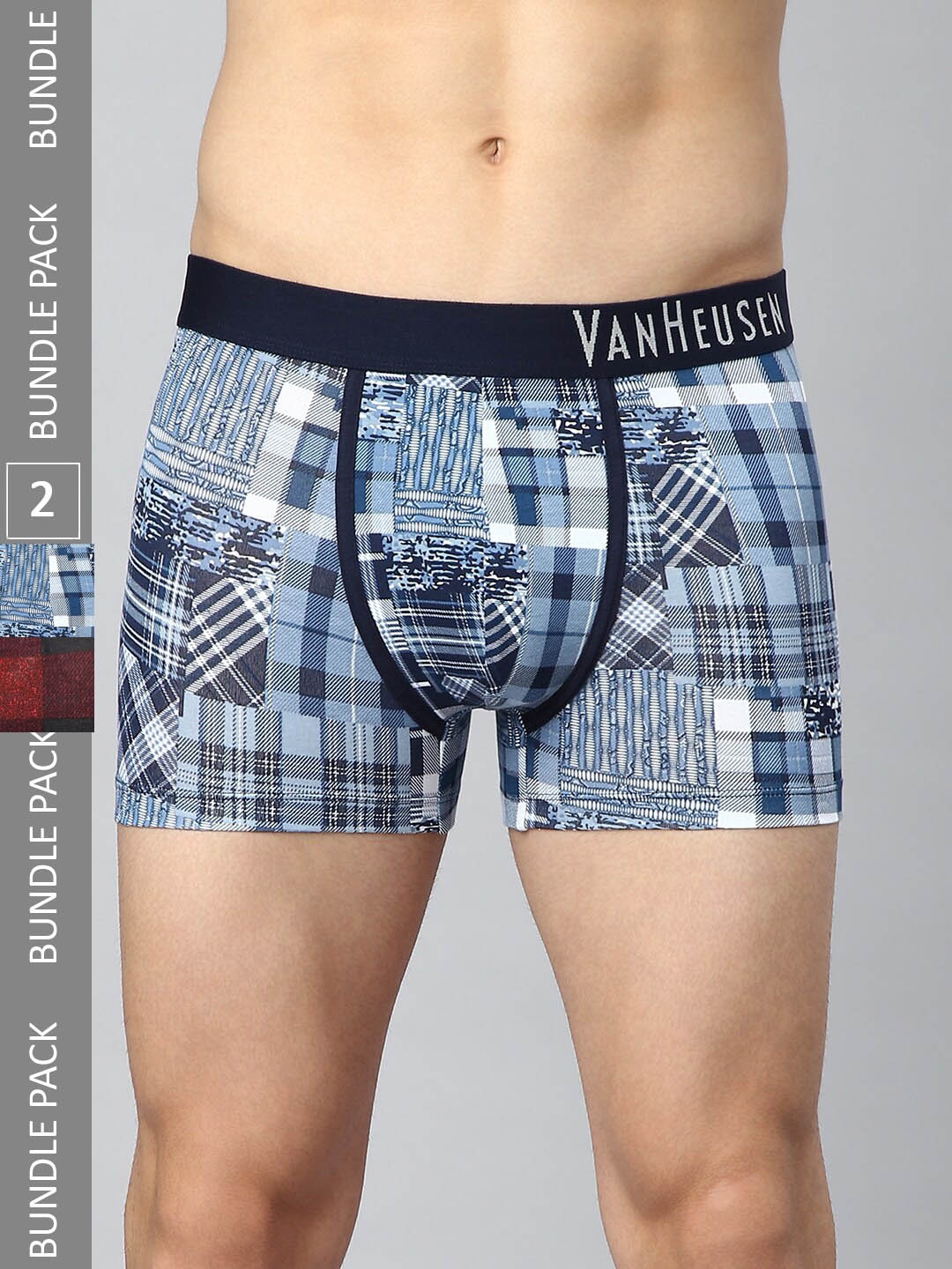 

Van Heusen Men Pack Of 2 Printed Trunks, Maroon