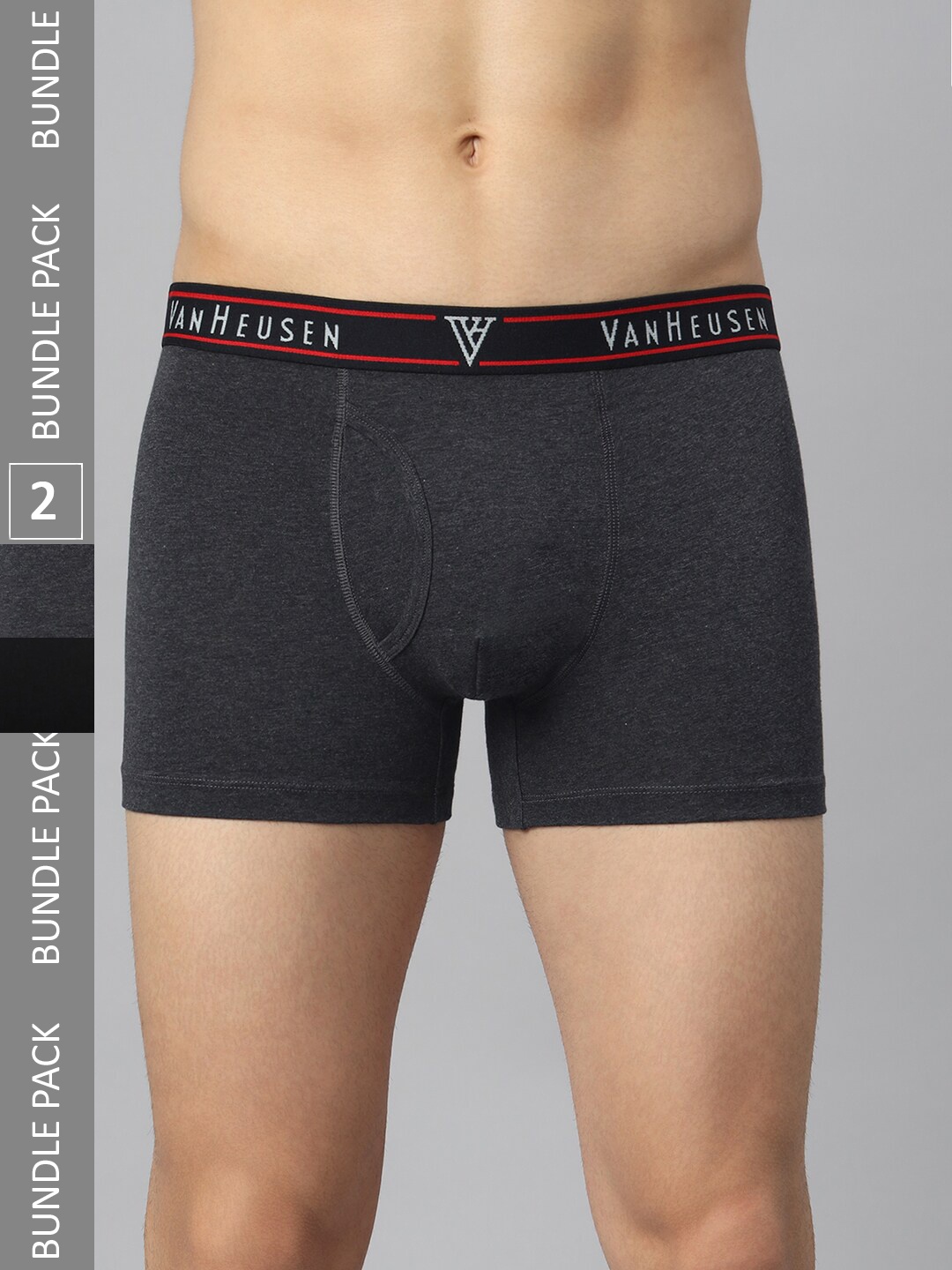 

Van Heusen Men Pack of 2 Trunks IHQTR2C110054, Black