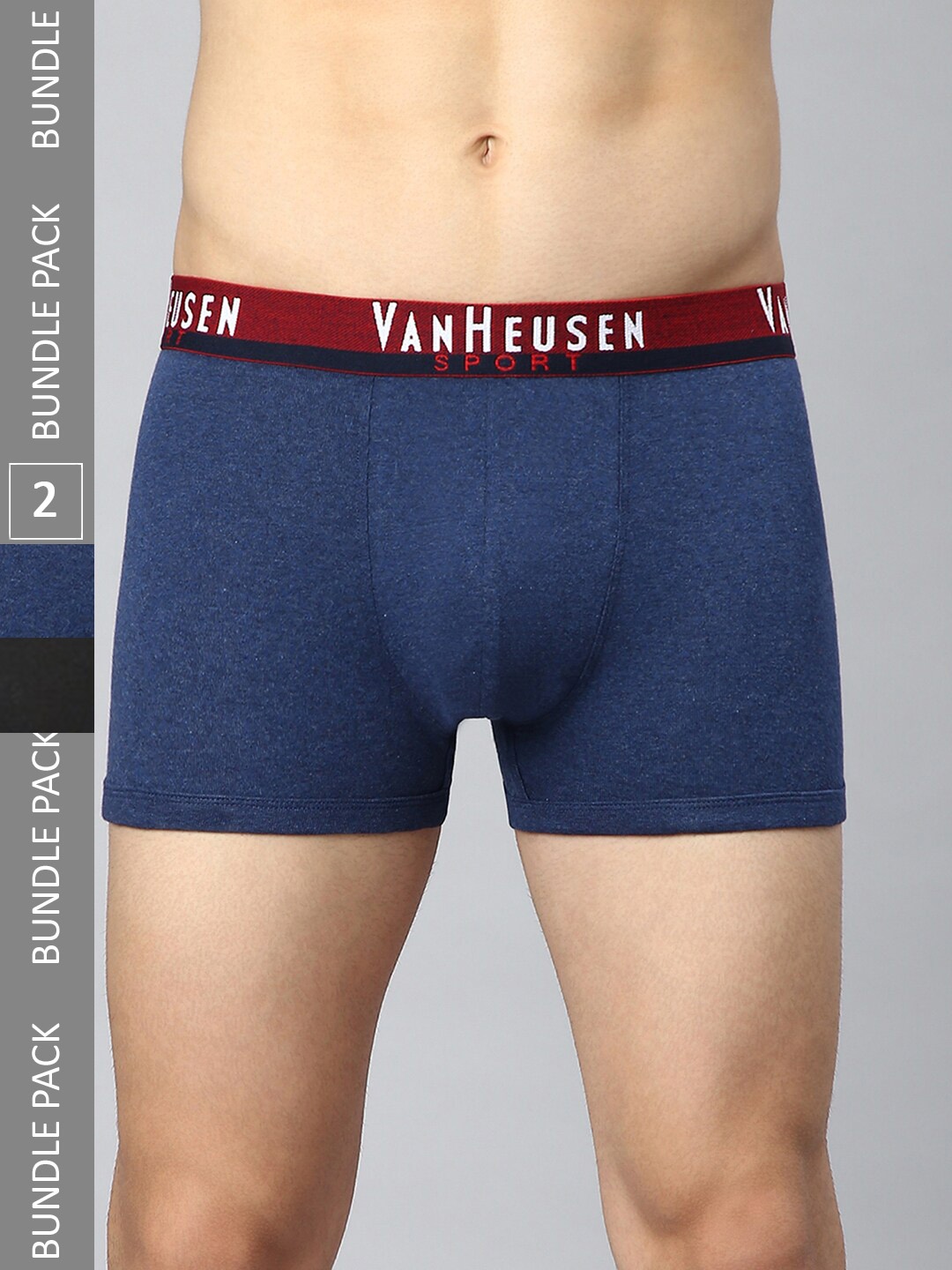 

Van Heusen Men Pack Of 2 Low Rise Cotton Trunks IHQTR2C470002, Black