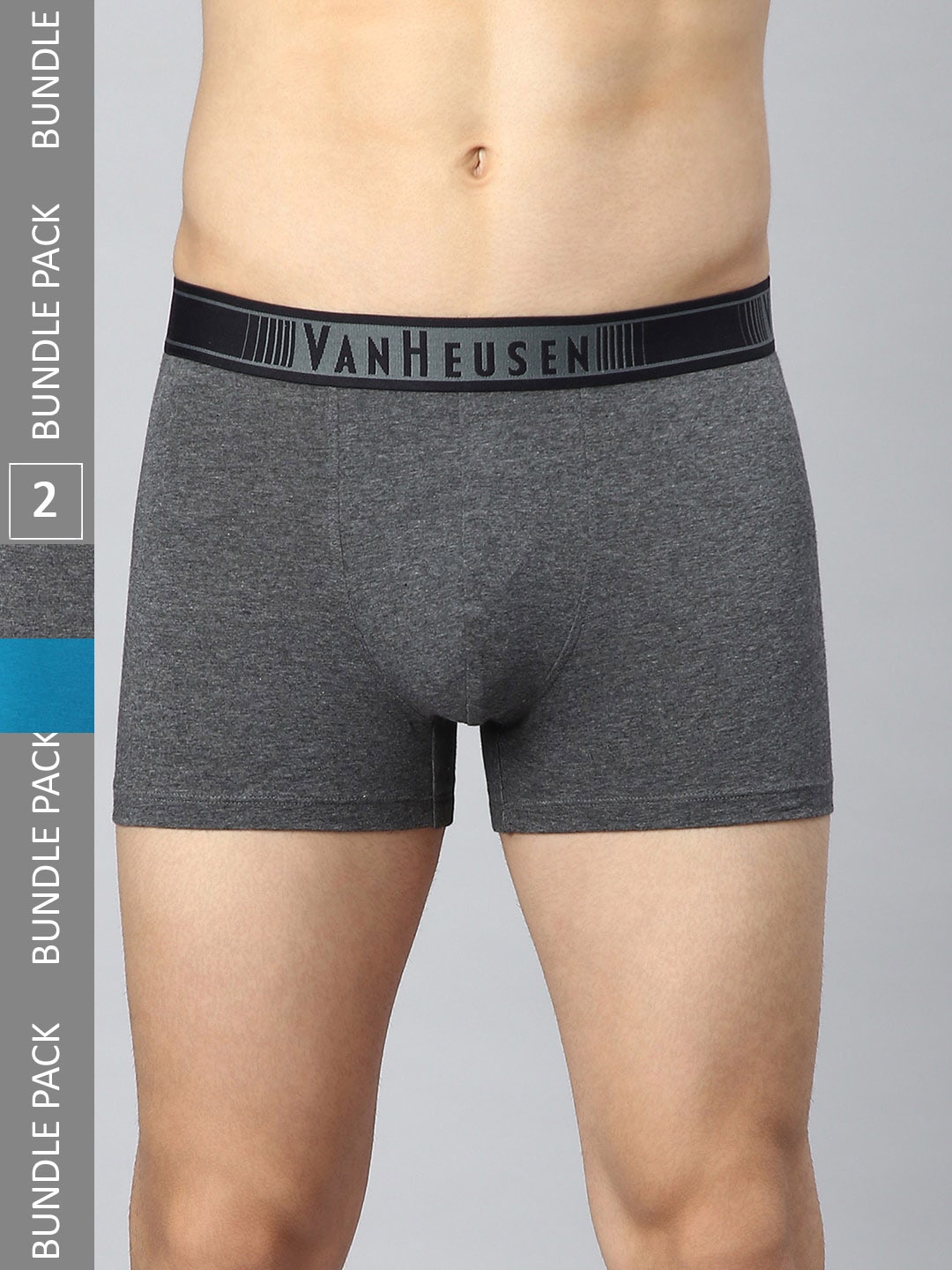 

Van Heusen Men Pack Of 2 Low Rise Trunks IHQTR2C110050, Grey