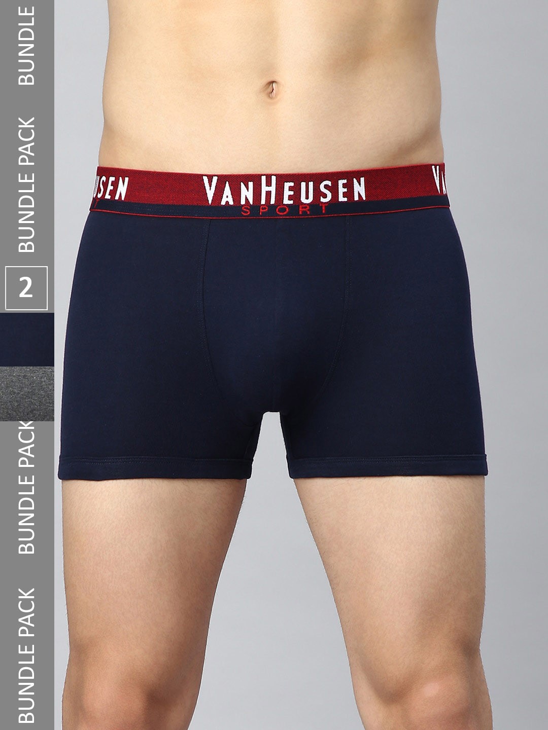 

Van Heusen Men Pack Of 2 Low Rise Trunks IHQTR2C170002, Grey