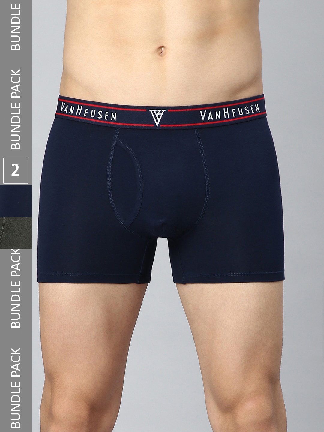 

Van Heusen Men Pack Of 2 Low Rise Trunks IHQTR2C210054, Navy blue