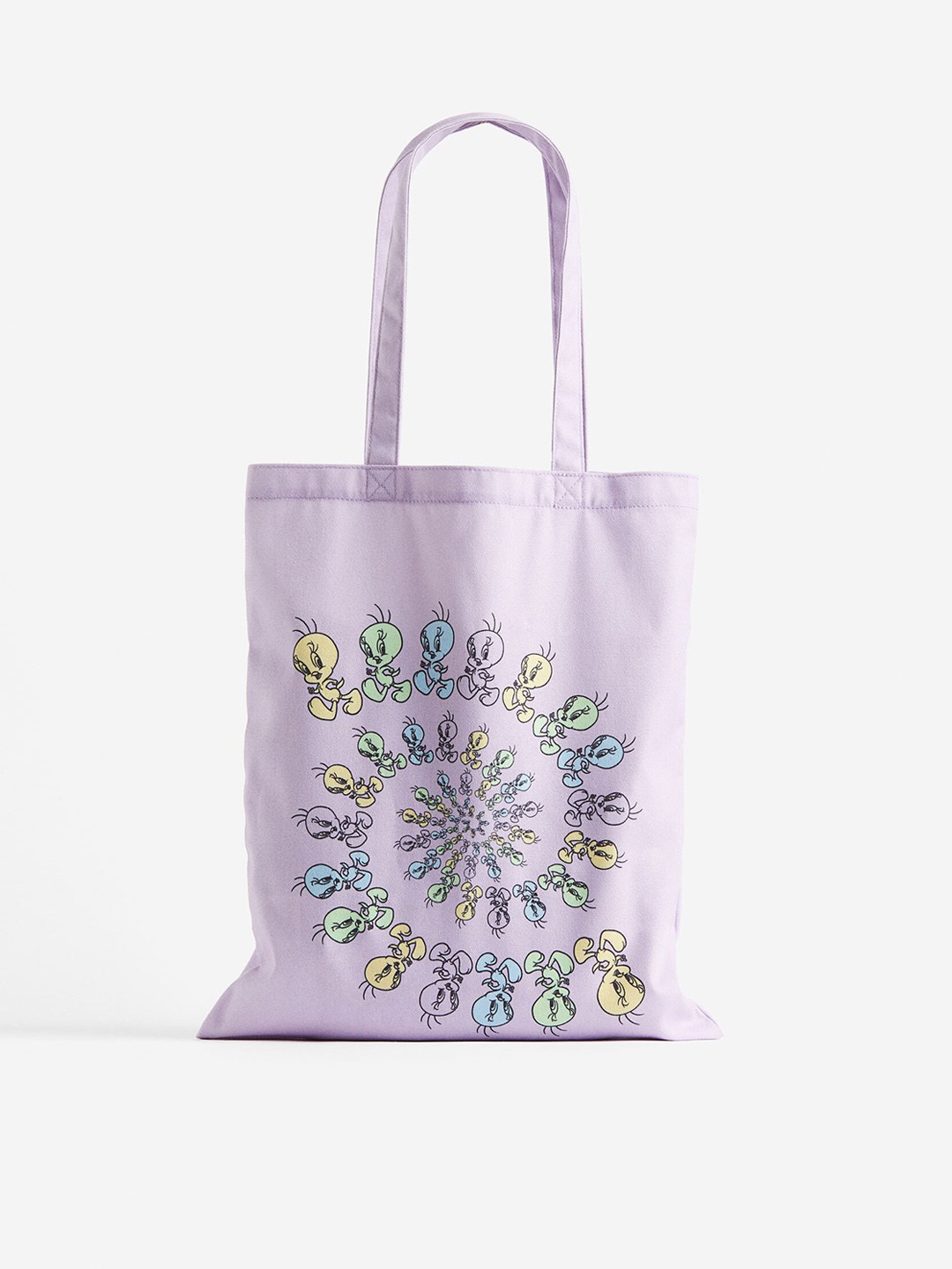 

H&M Printed Canvas Shopper, Purple