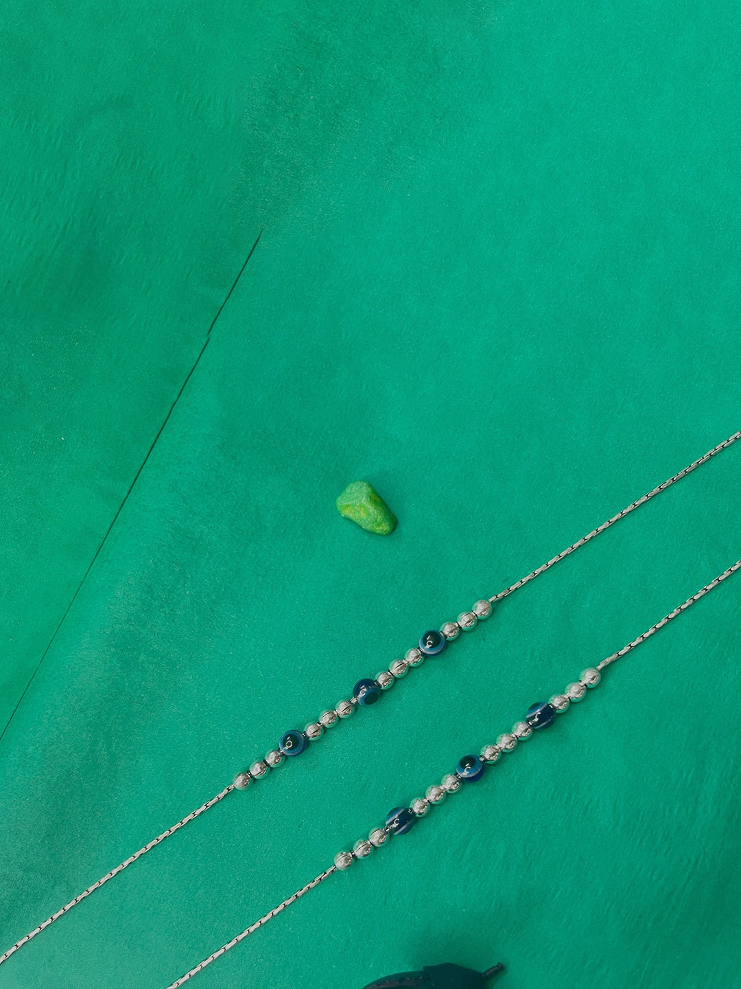 

Arte Jewels 92.5 Silver Beaded Anklet