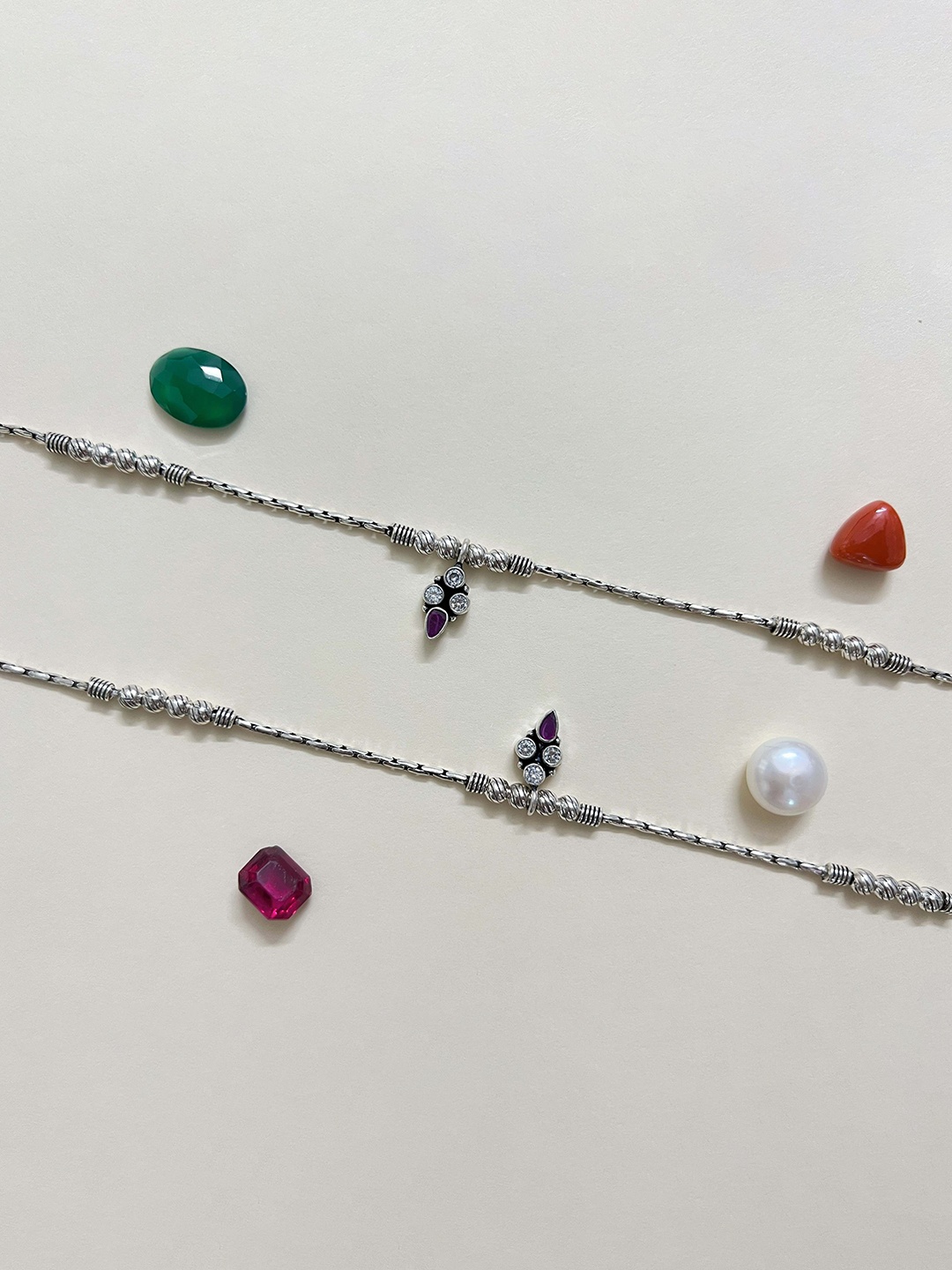 

Arte Jewels 92.5 Silver Anklets