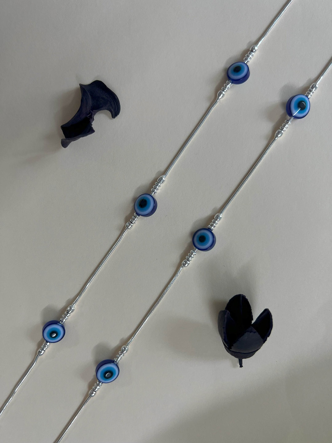 

Arte Jewels 92.5 Silver Evil Eye Detail Anklet
