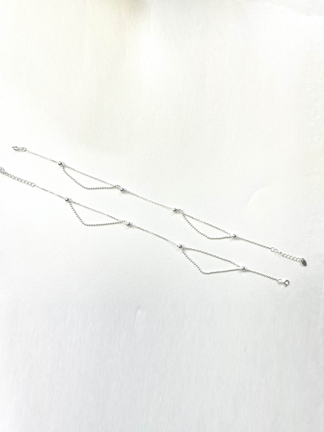 

Arte Jewels Set of 2 925 Sterling Silver Anklet