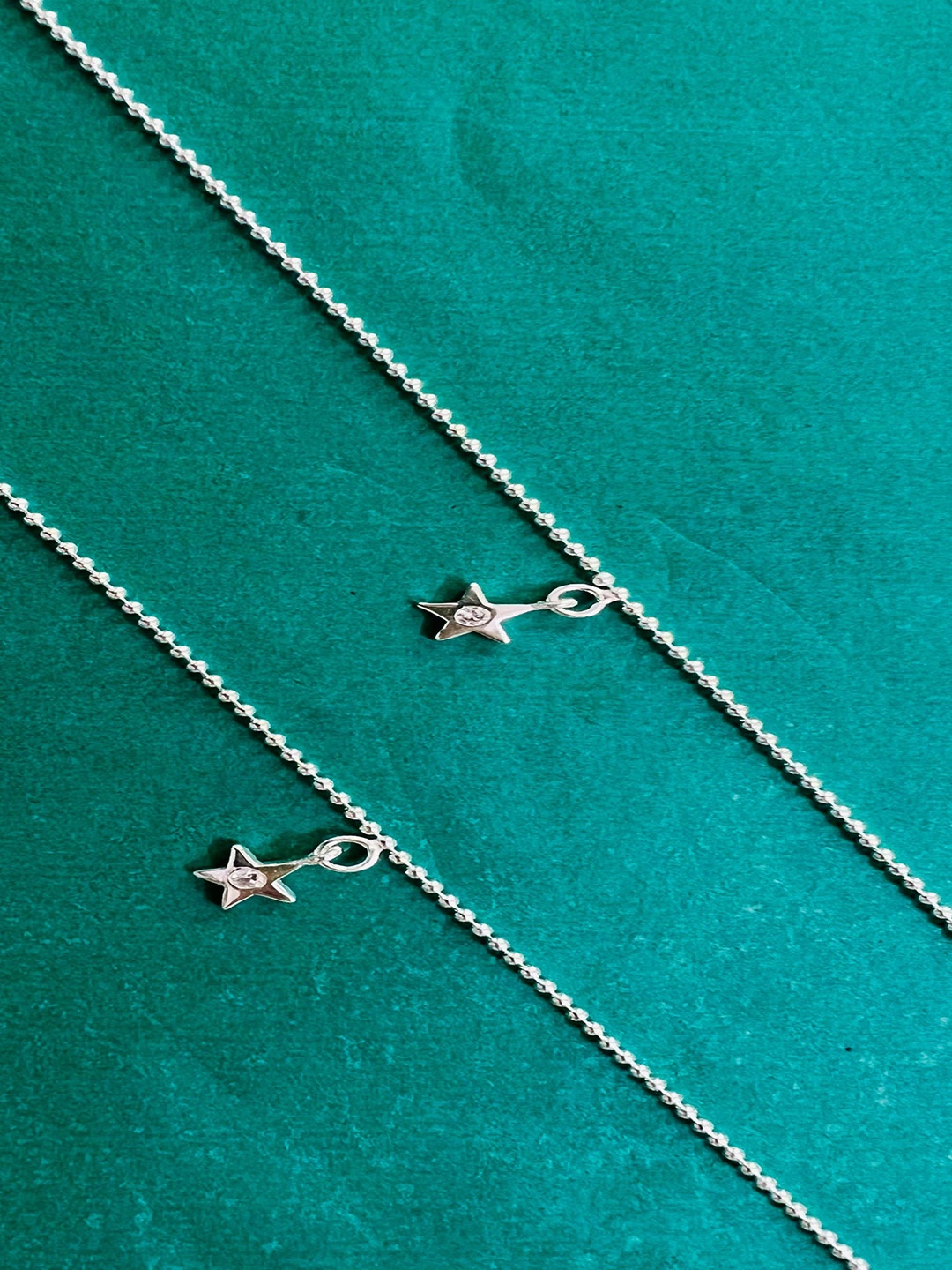 Arte Jewels 925 Sterling Silver Infinite Initial Anklet