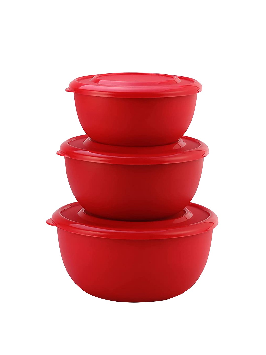 

SOPL-OLIVEWARE Red 3 Pieces Airtight & Leak Proof Lids Steel Containers