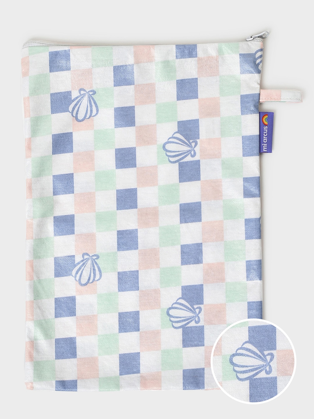 

MiArcus Kids Printed Waterproof Wet Bag Pouch with Zipper Resusable, Blue
