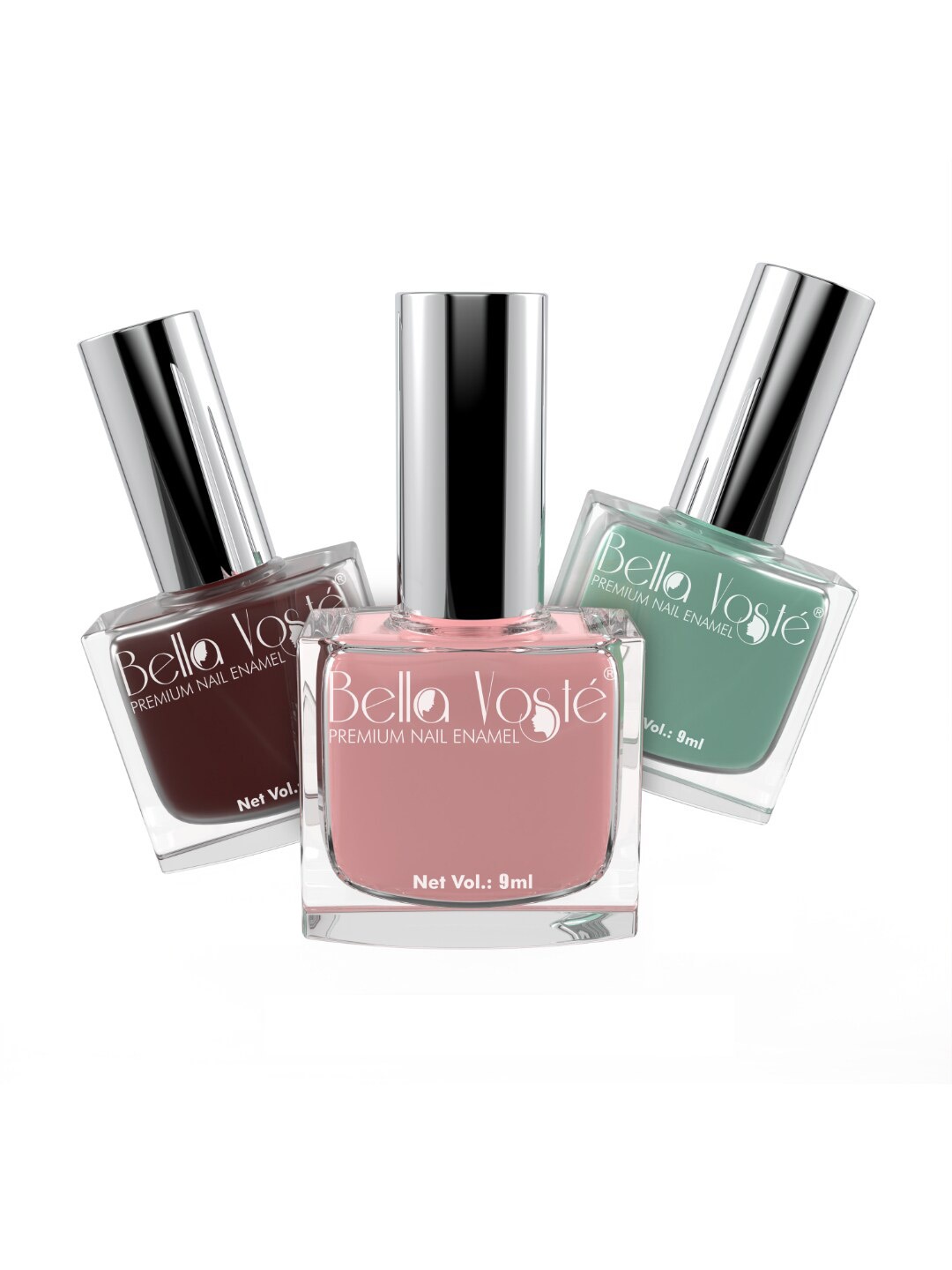 

Bella Voste Set Of 3 Chip-Resistant Quick-Drying Nail Polish - 9ml each, Brown