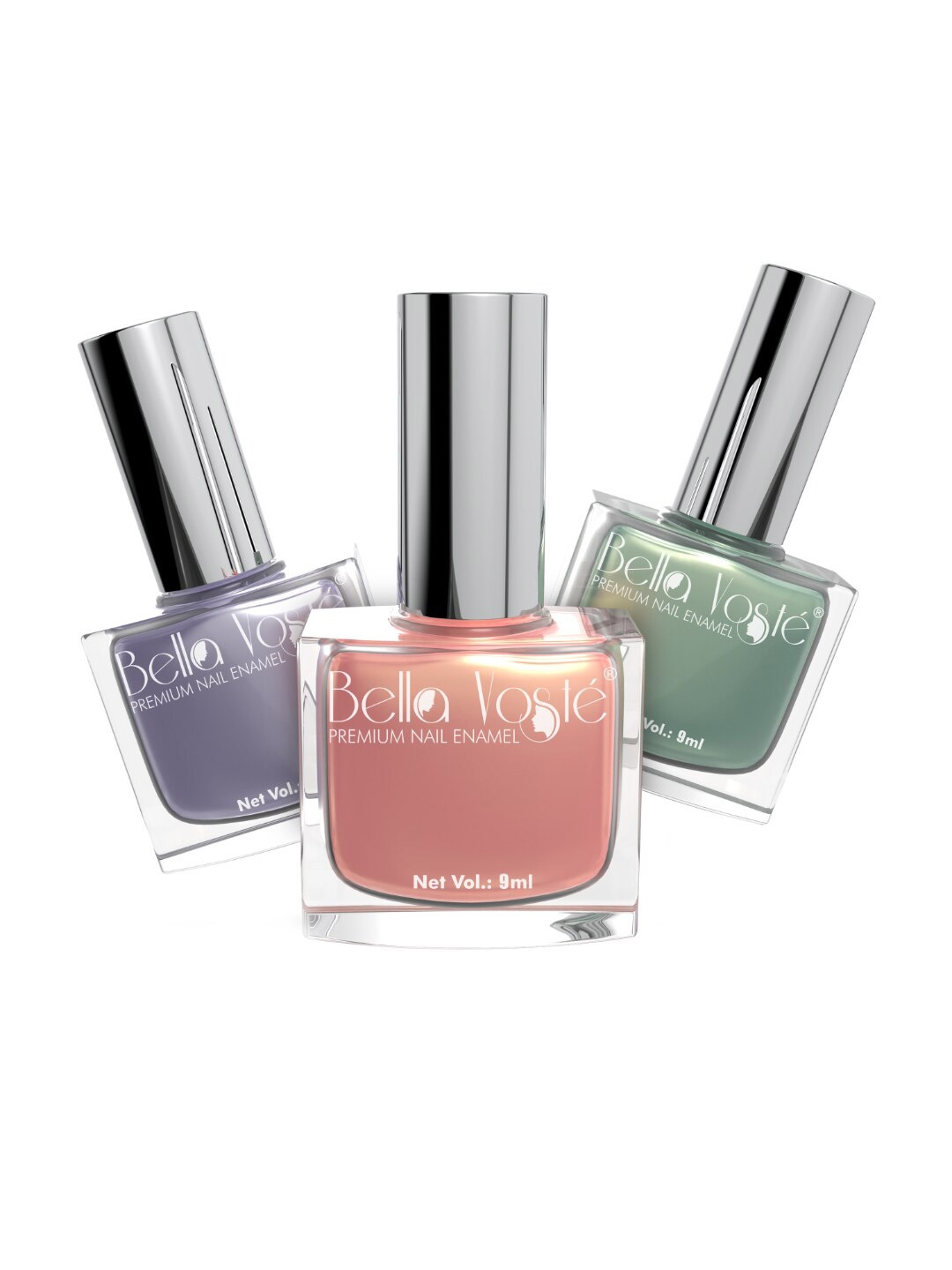 

Bella Voste Set Of 3 Chip-Resistant Quick-Drying Nail Polish - 9ml each, Green
