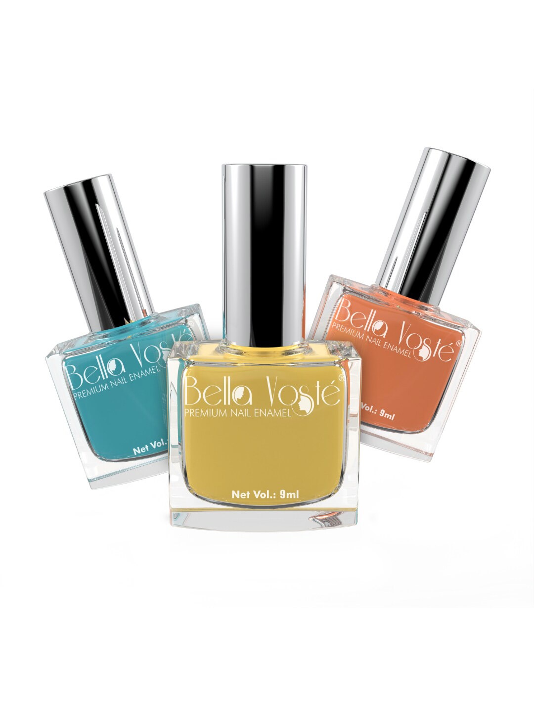 

Bella Voste Set Of 3 Chip-Resistant Quick-Drying Nail Polish - 9ml each, Blue