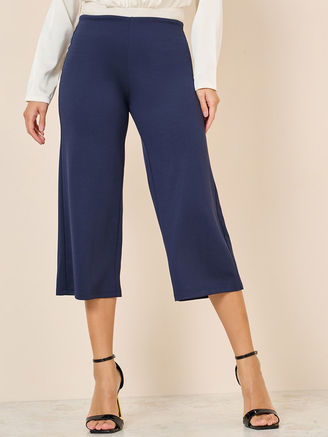 

Styli Women Mid-Rise Culottes, Navy blue