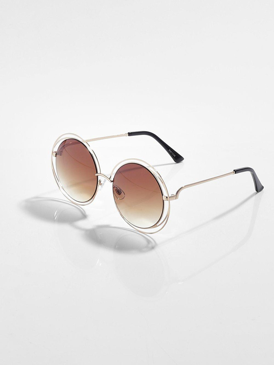 

Boohoo Women Round Oversized Sunglasses with UV Protected Lens FZZ39691, Brown
