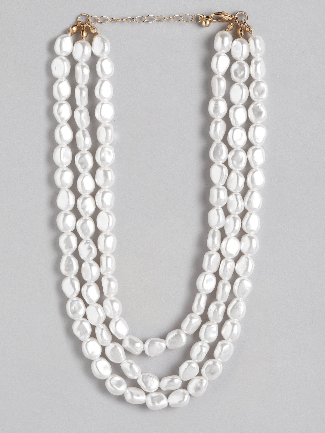 

Boohoo Pearl Layered Necklace, White