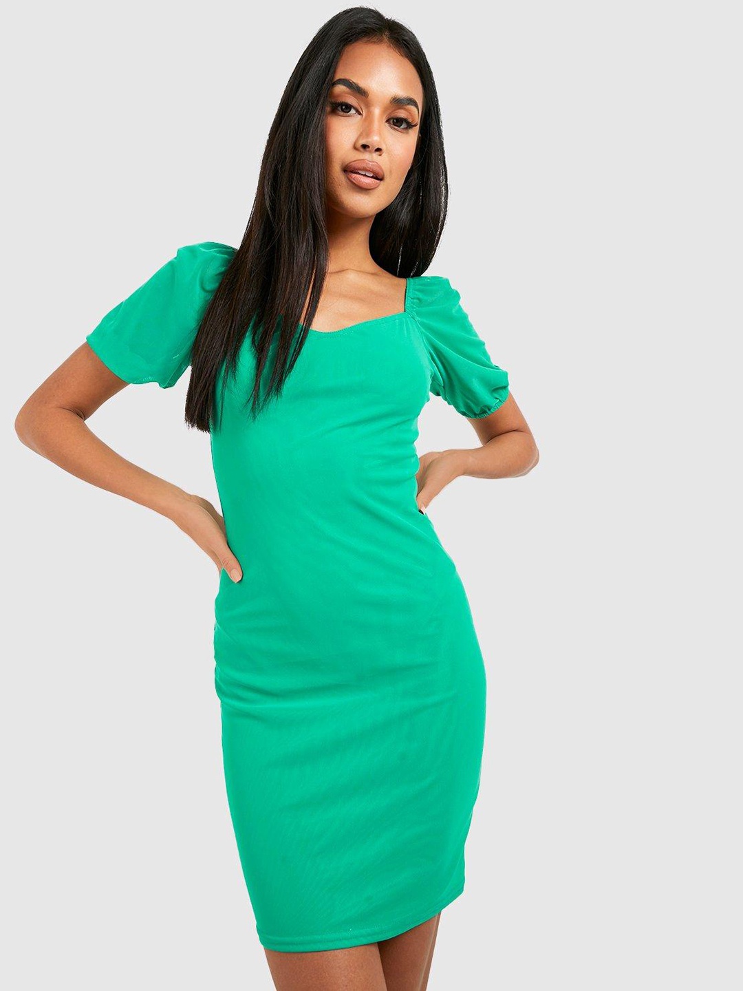 

Boohoo Solid Bodycon Dress, Sea green