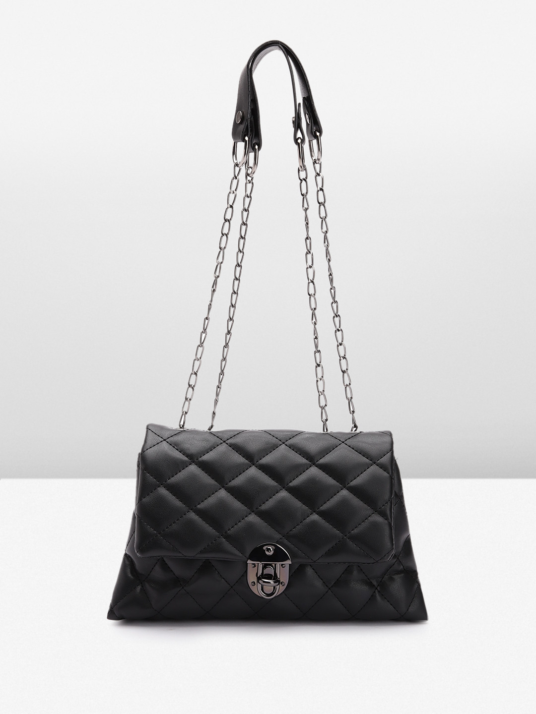 

Boohoo Quilted Shoulder Bag, Black