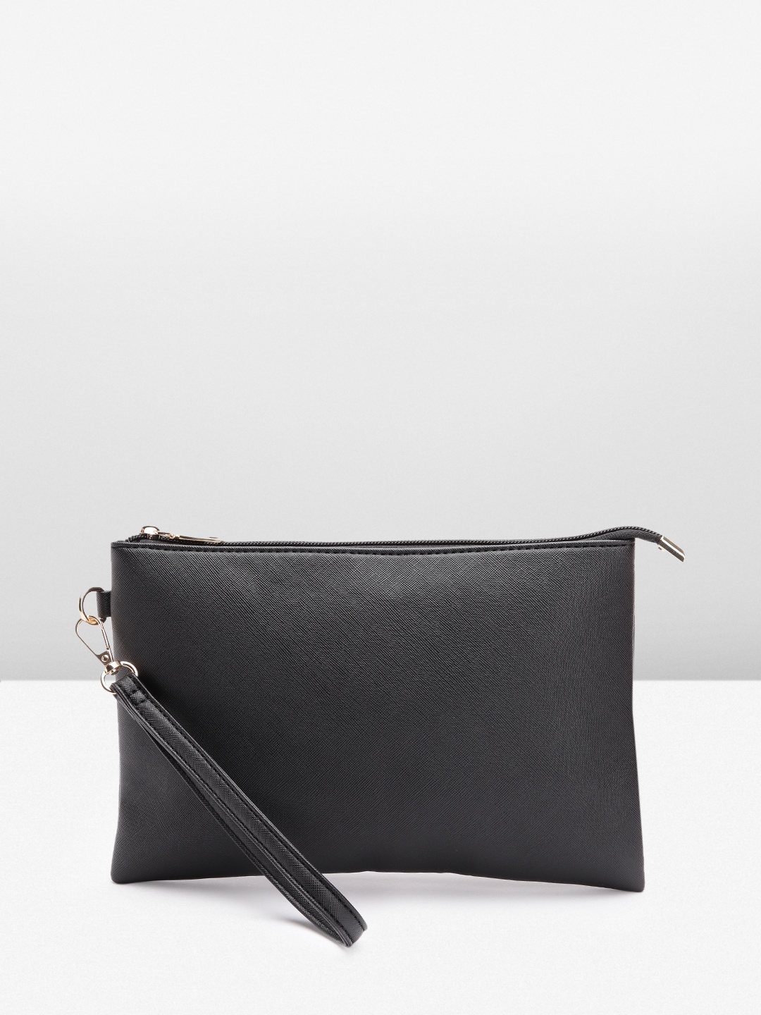 

Boohoo Cross Hatch Purse Clutch, Black