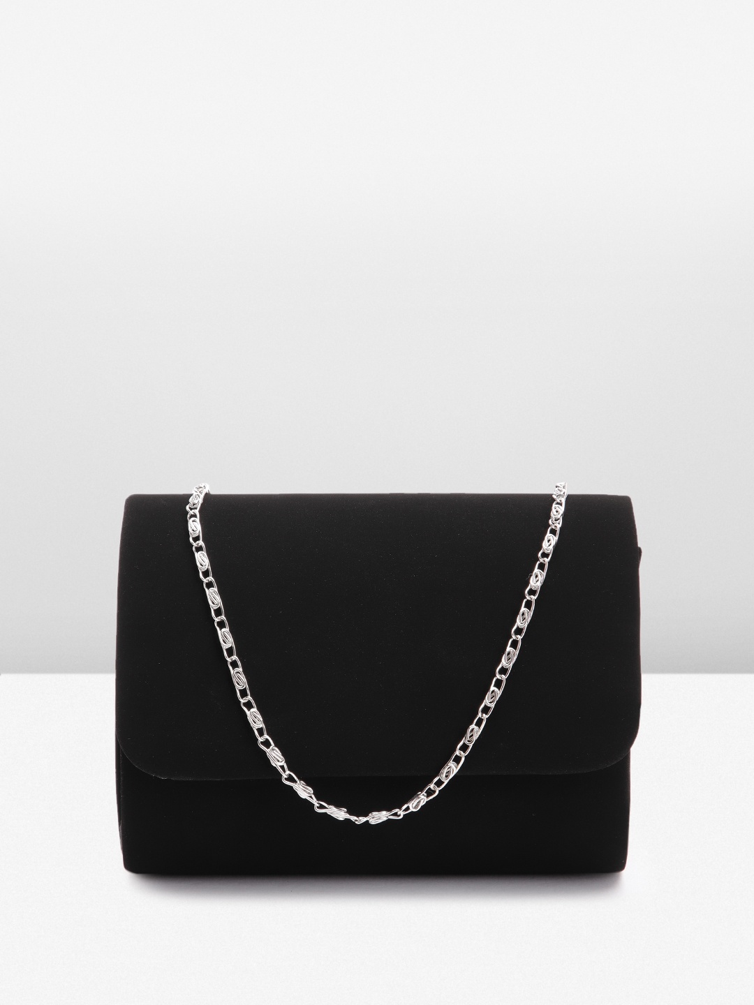 

Boohoo Suede Miniature Envelope Clutch, Black