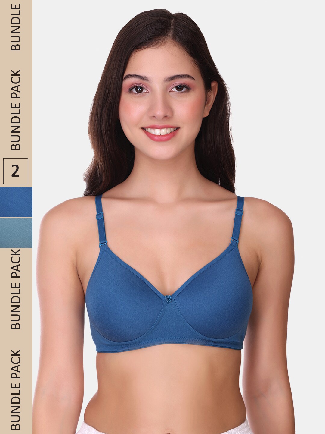 

POOJA RAGENEE Pack Of 2 Full Coverage Lightly Padded T-Shirt Bra, Green