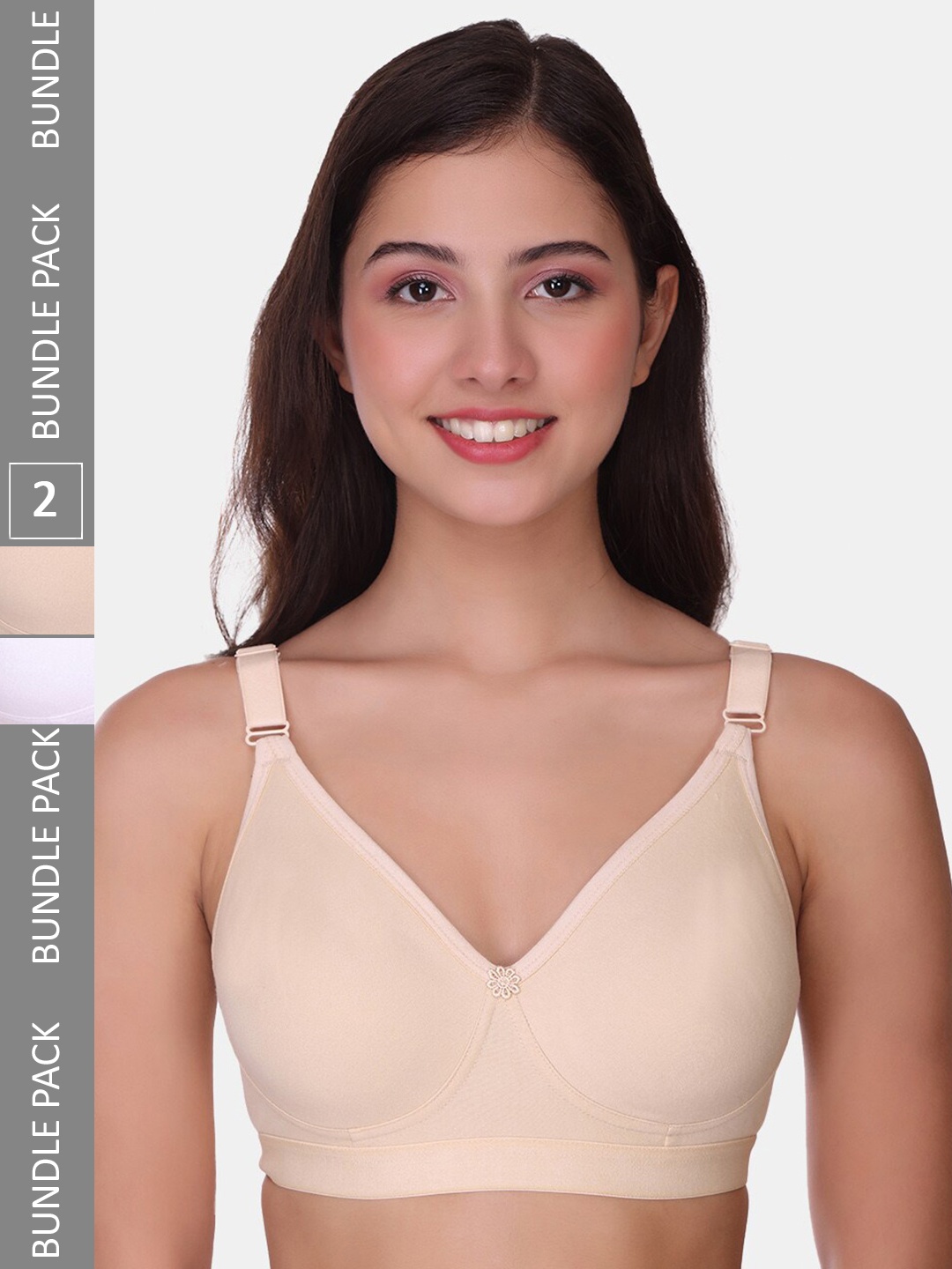

POOJA RAGENEE Pack of 2 Full Coverage Bra, White