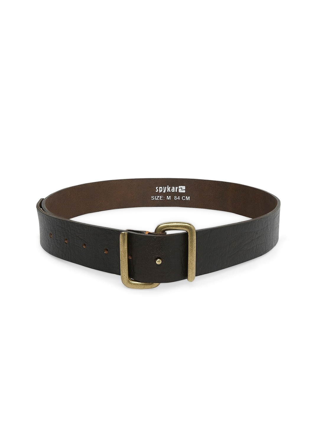 

SPYKAR Men Textured Leather Belt, Brown