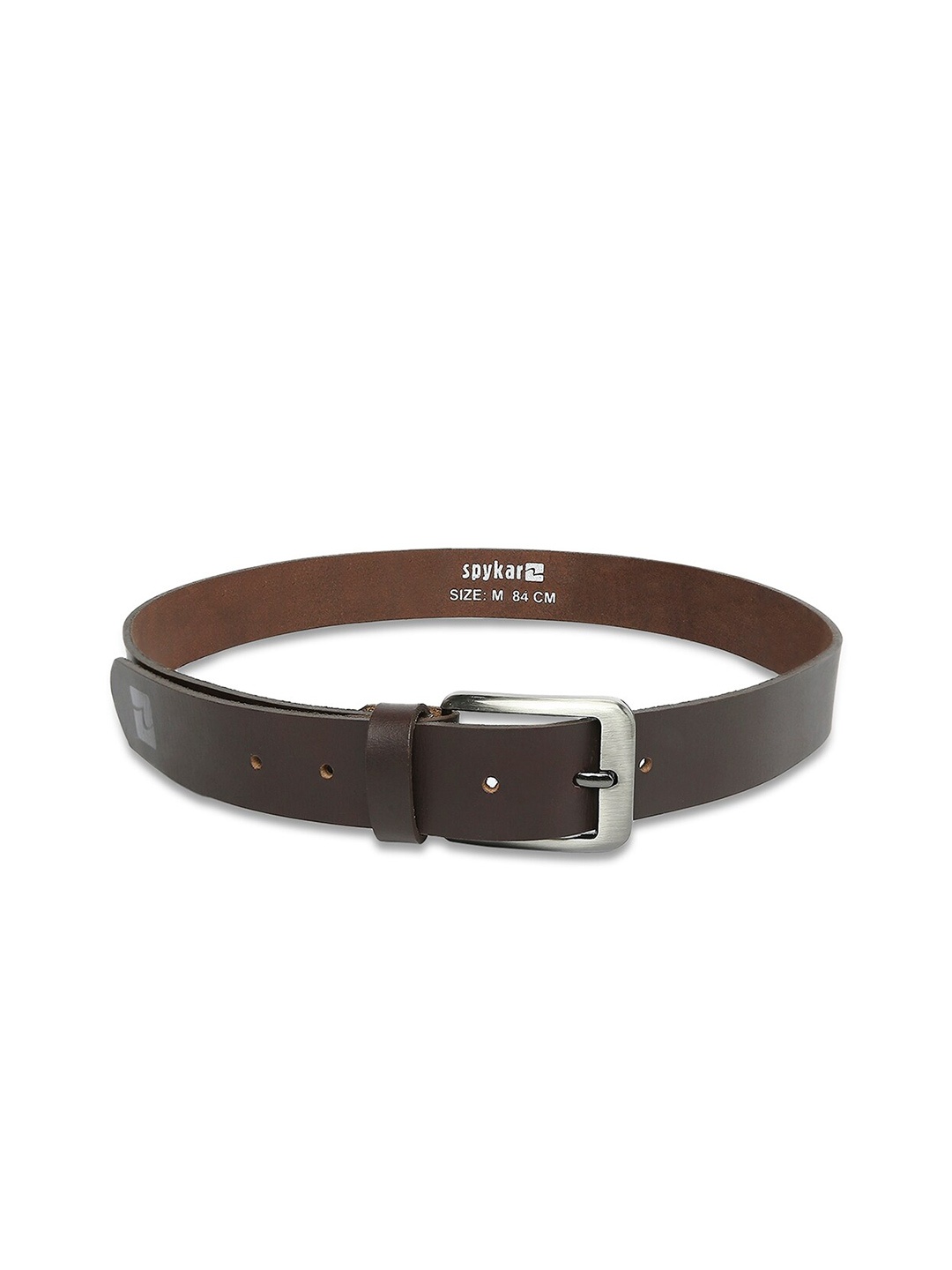 SPYKAR Men Leather Formal Belt, Brown