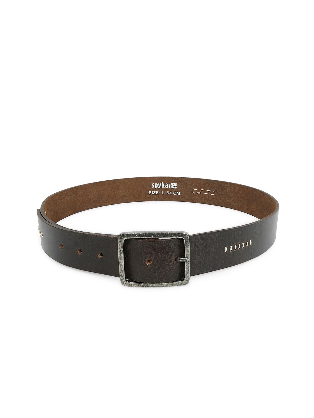 

SPYKAR Men Leather Formal Belt, Brown