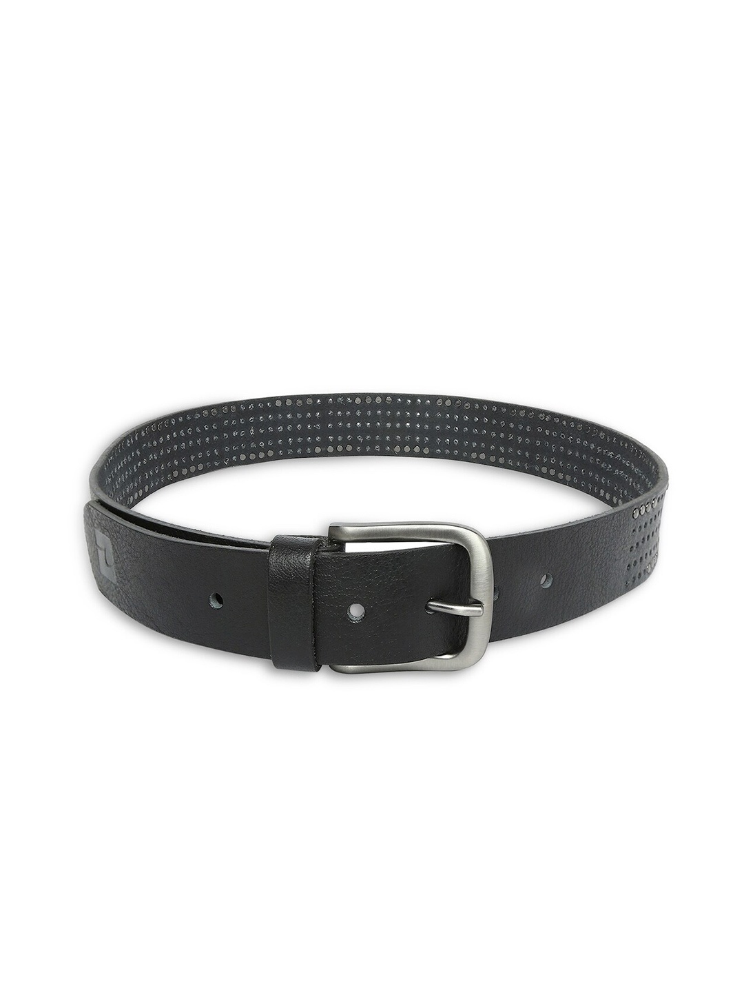 

SPYKAR Men Textured Leather Formal Belt, Black