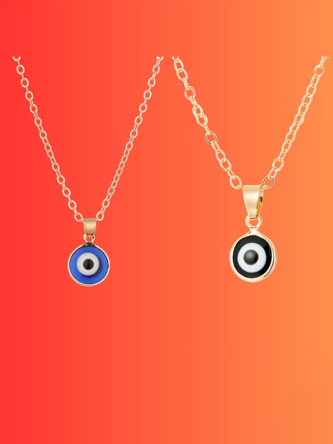 

Pinapes Set Of 2 Brass Gold-Plated Necklace