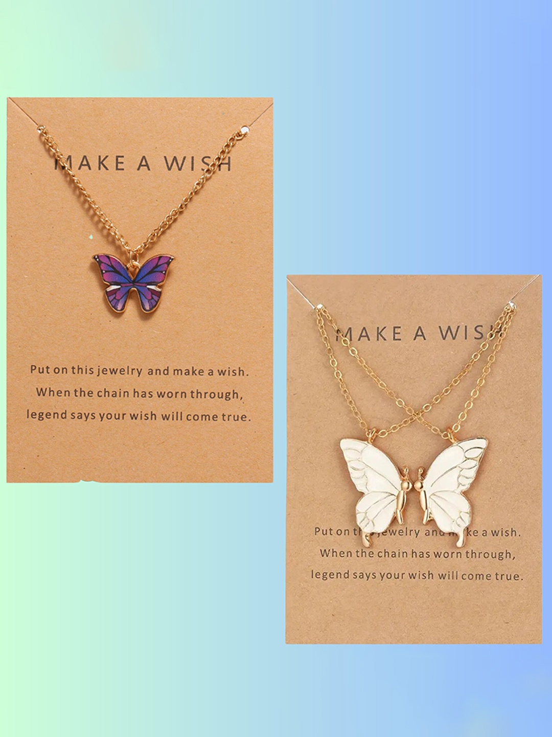 

Pinapes Set Of 2 Brass Gold-Plated Necklace