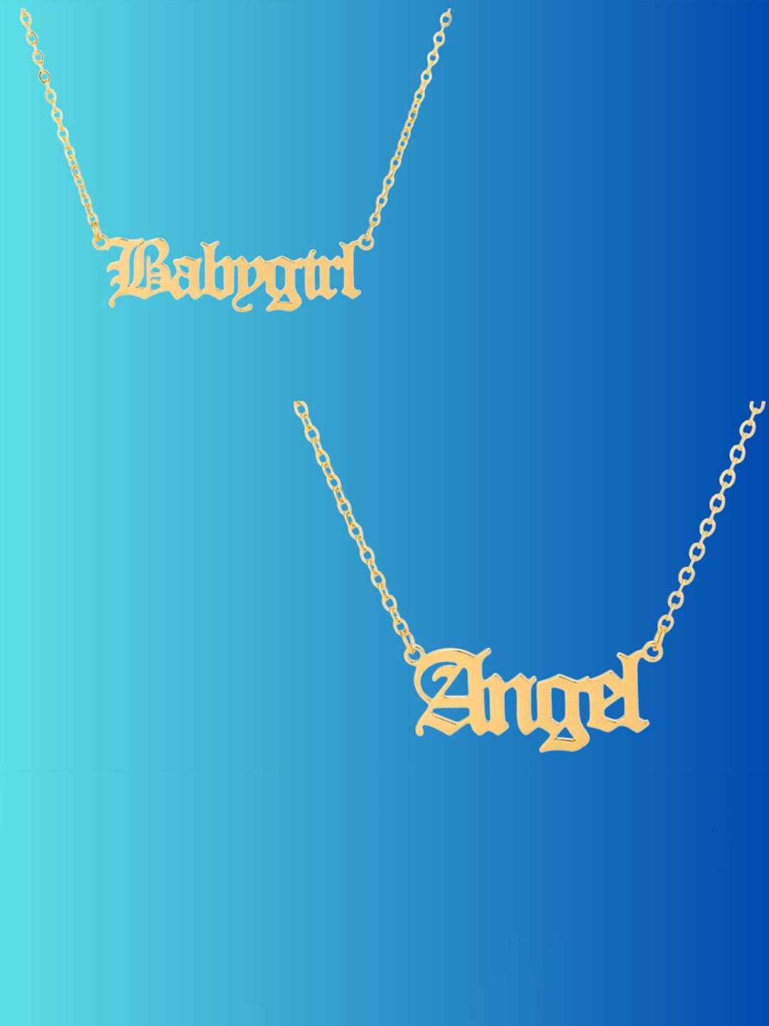 

Pinapes Set Of 2 Brass Gold-Plated Necklace