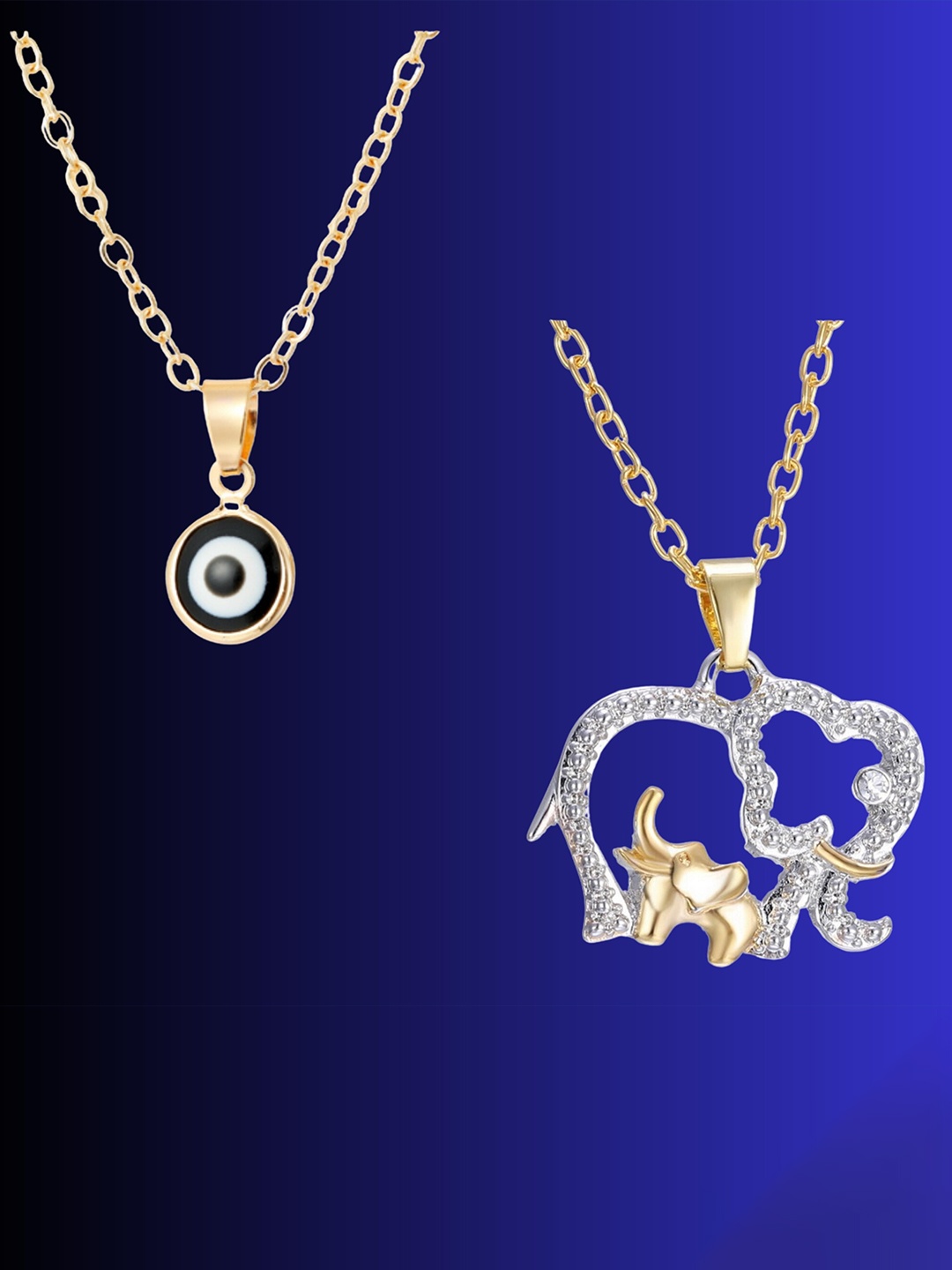 

Pinapes Set Of 2 Brass Gold-Plated Necklace