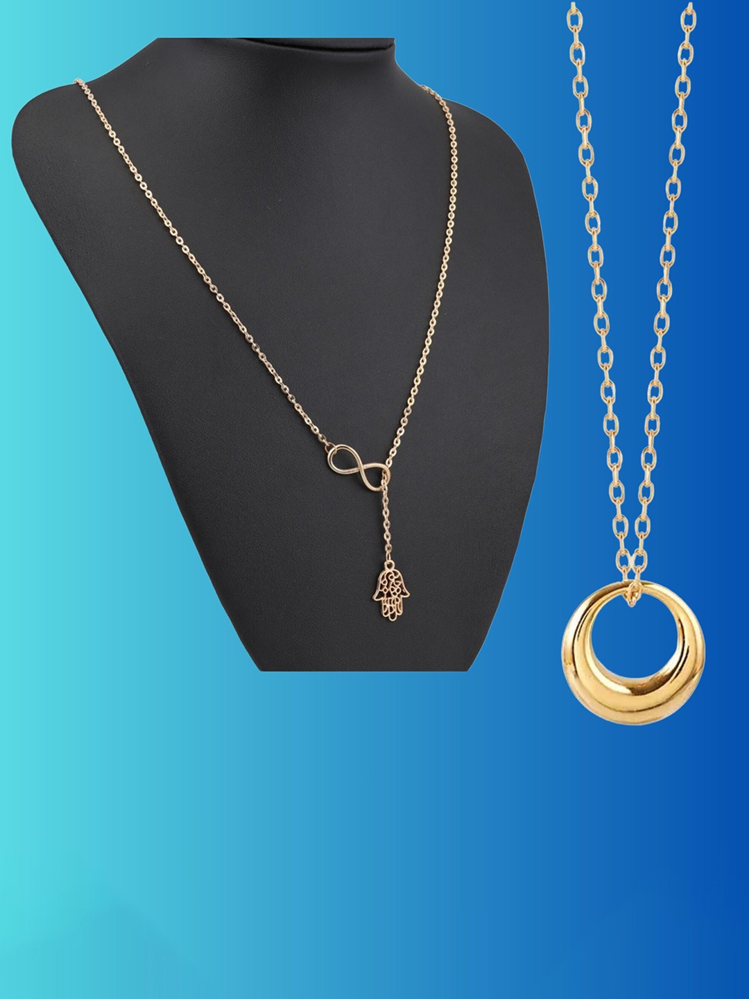 

Pinapes Set Of 2 Gold-Plated Necklace
