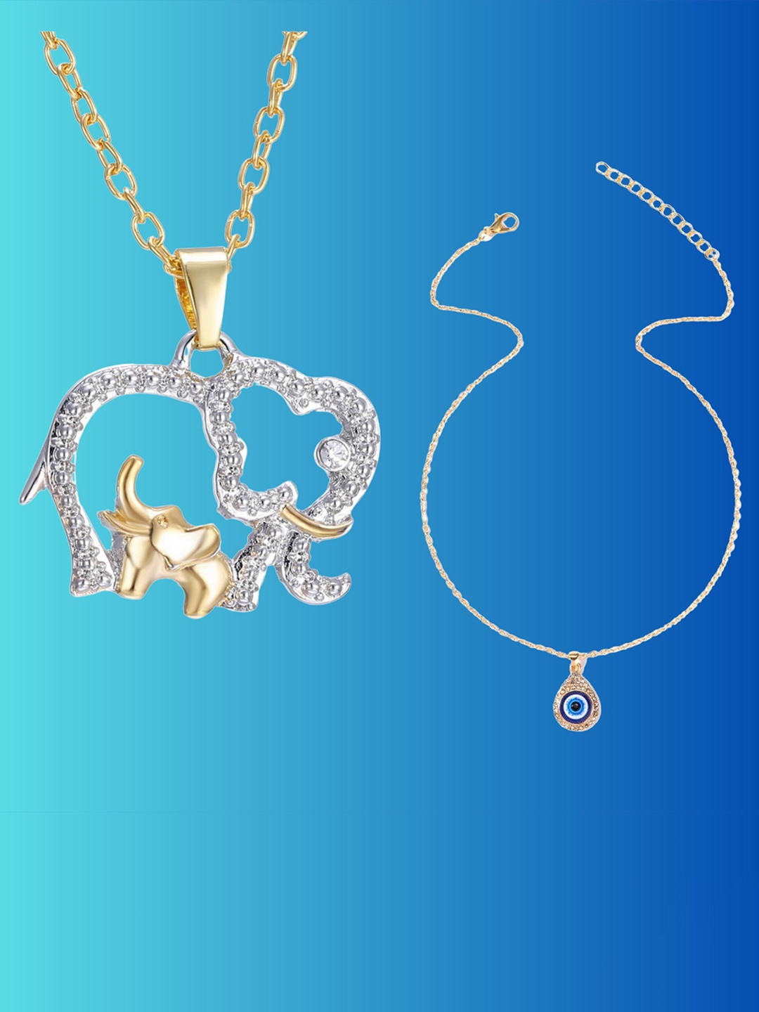 Pinapes Set Of 2 Gold-Plated Necklace