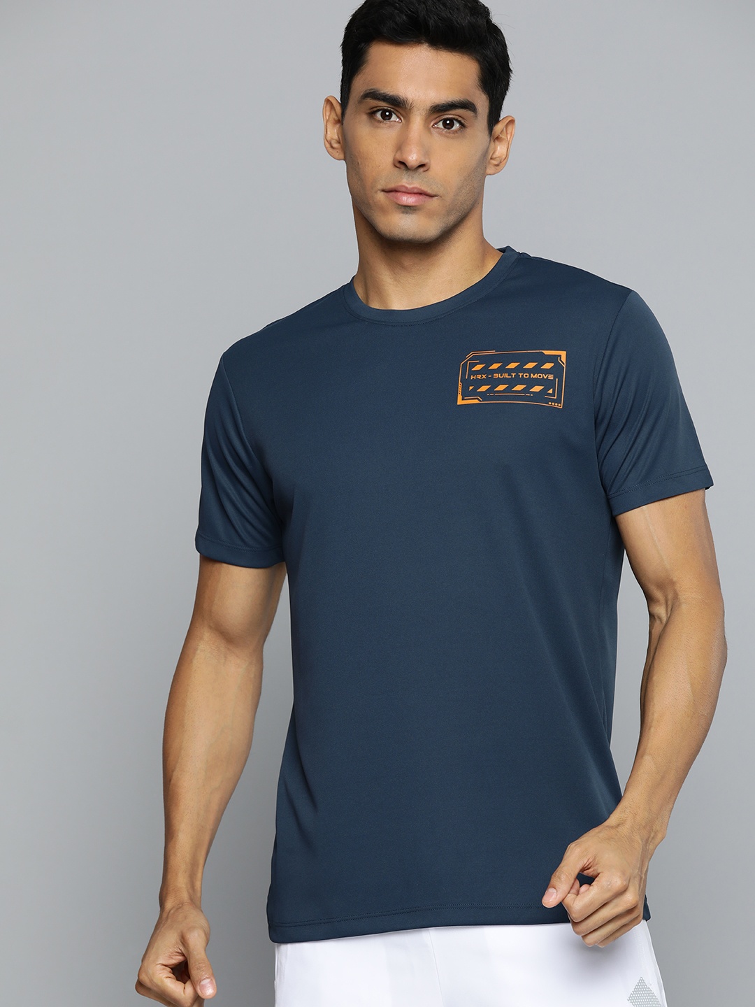 

HRX by Hrithik Roshan Solid Rapid-Dry Training T-shirt, Blue