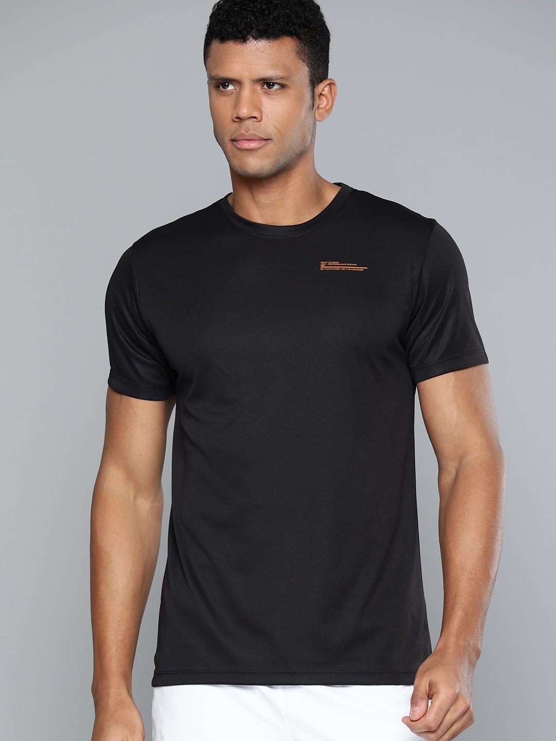 

HRX by Hrithik Roshan Solid Antimicrobial Training T-shirt, Black