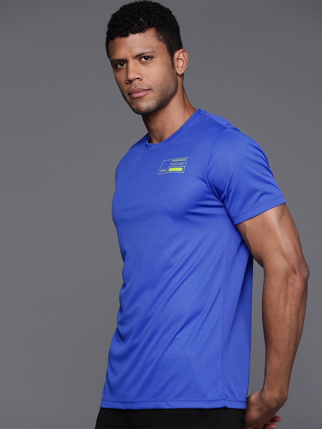 

HRX by Hrithik Roshan Men Rapid-Dry Training T-shirt, Blue